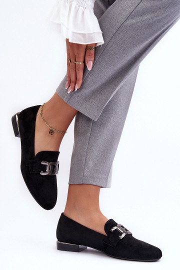 mocassins pour femmes avec ornements de couleur noire Camilena - Zamsz 2