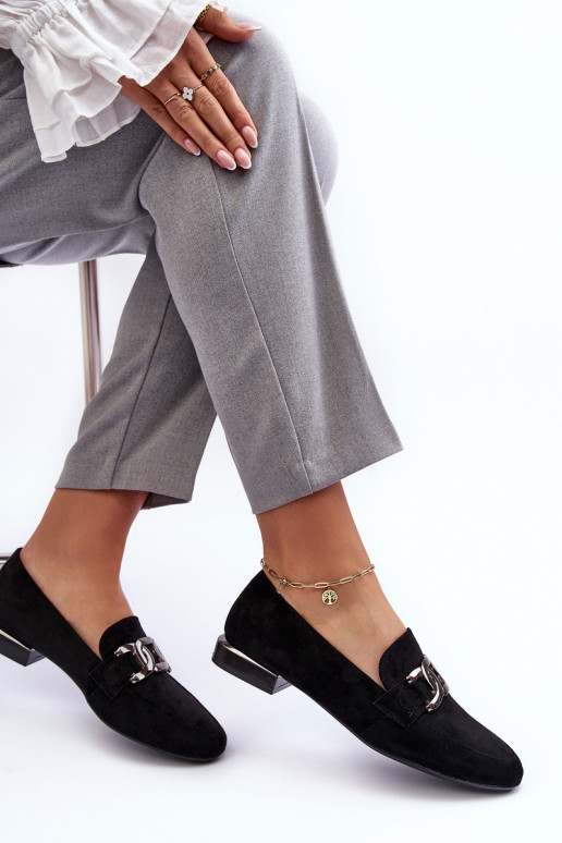 mocassins pour femmes avec ornements de couleur noire Camilena - Zamsz mocassins pour femmes avec ornements de couleur noire Camilena - Zamsz