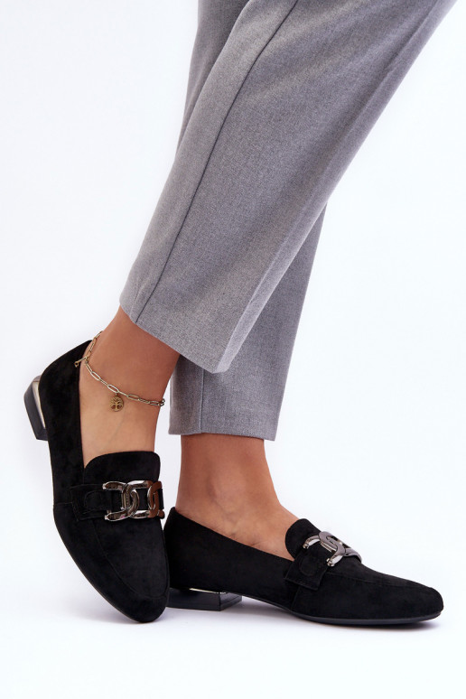 mocassins pour femmes avec ornements de couleur noire Camilena - Zamsz mocassins pour femmes avec ornements de couleur noire Camilena - Zamsz