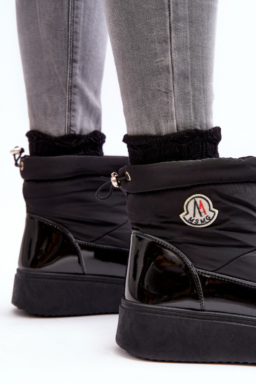 Bottes de neige à plateforme de couleur noire Gattea Bottes de neige à plateforme de couleur noire Gattea