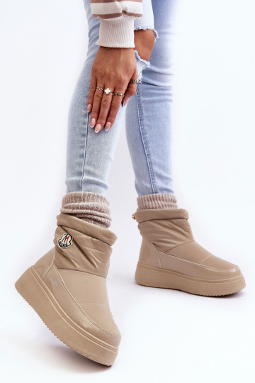 Bottes de neige à plateforme beige Gattea d'un modèle résistant