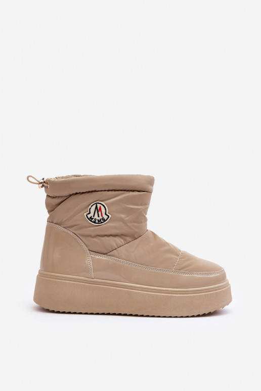 Bottes de neige à plateforme beige Gattea d'un modèle résistant