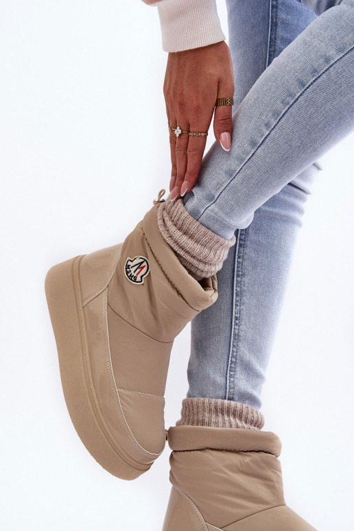 Bottes de neige à plateforme beige Gattea d'un modèle résistant