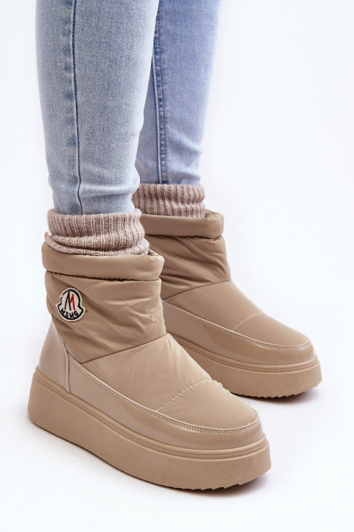 Bottes de neige à plateforme beige Gattea d'un modèle résistant