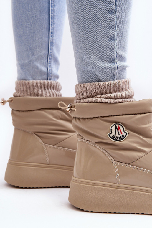 Bottes de neige à plateforme beige Gattea d'un modèle résistant