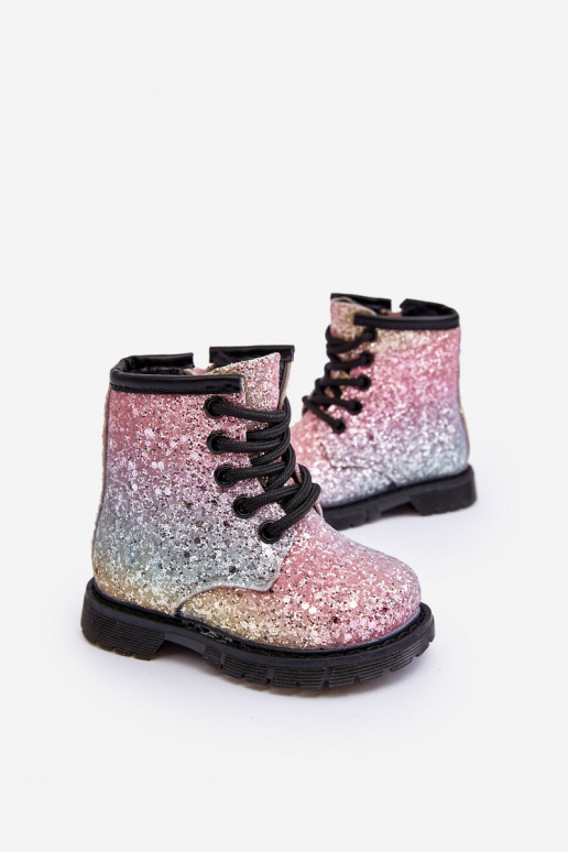 Bottes pour enfants avec brillance Réchauffées avec fermetures éclair de différentes couleurs Sassa
