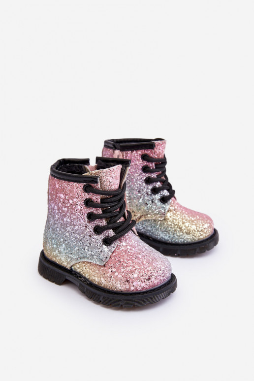 Bottes pour enfants avec brillance Réchauffées avec fermetures éclair de différentes couleurs Sassa