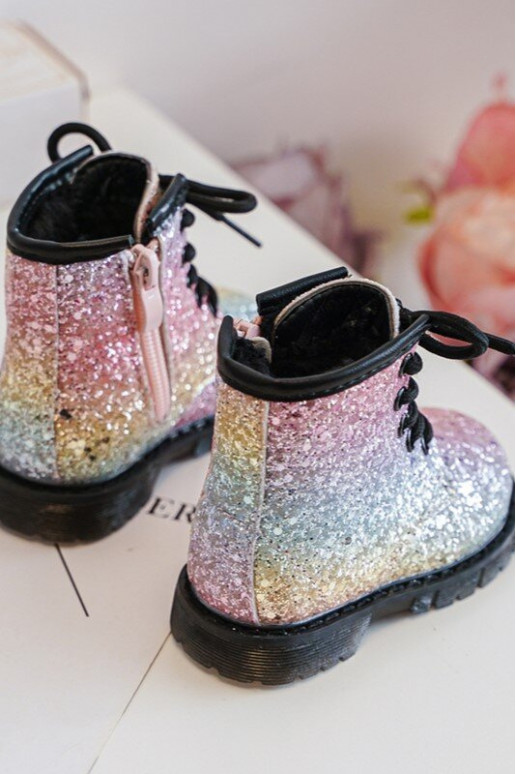 Bottes pour enfants avec brillance Réchauffées avec fermetures éclair de différentes couleurs Sassa