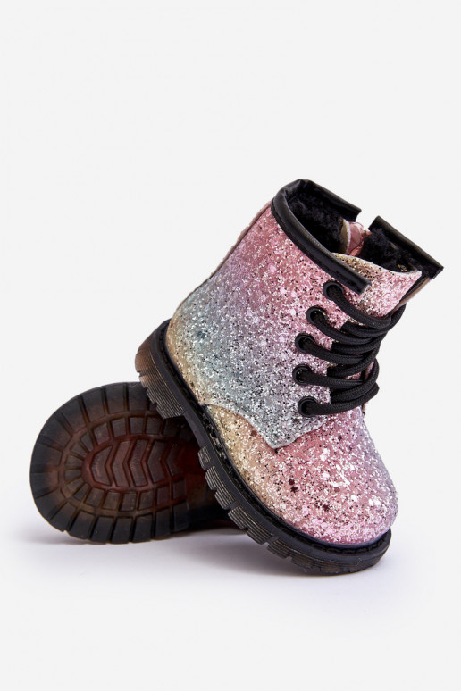 Bottes pour enfants avec brillance Réchauffées avec fermetures éclair de différentes couleurs Sassa