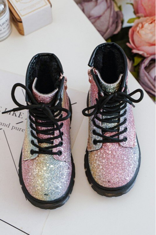 Bottes pour enfants avec brillance Réchauffées avec fermetures éclair de différentes couleurs Sassa