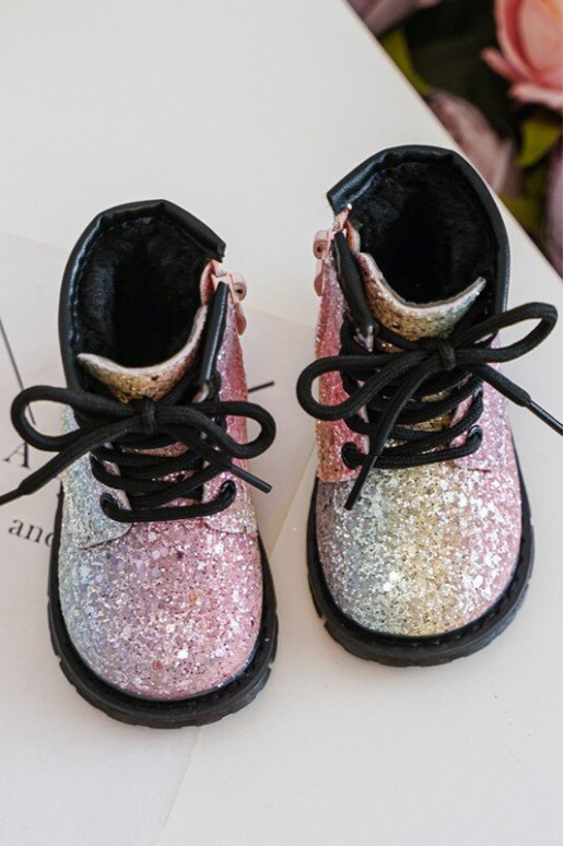 Bottes pour enfants avec brillance Réchauffées avec fermetures éclair de différentes couleurs Sassa