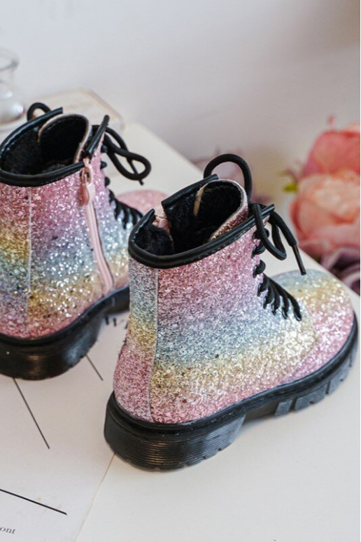 Bottes pour enfants avec brillance Réchauffées avec fermetures éclair de différentes couleurs Sassa