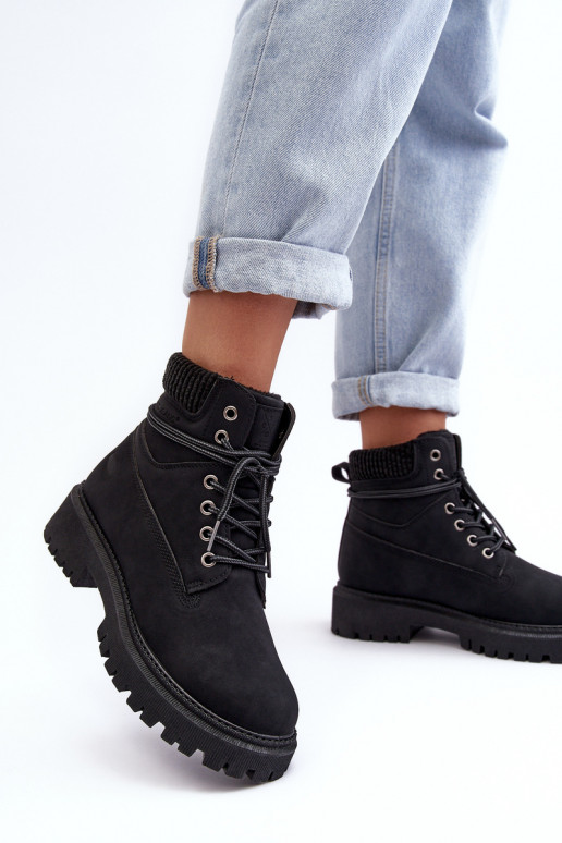 Bottines chaudes pour femmes en Cross Jeans noir MM2R4012C Bottines chaudes pour femmes en Cross Jeans noir MM2R4012C