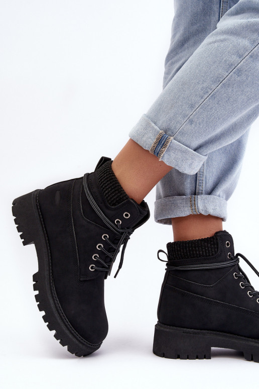 Bottines chaudes pour femmes en Cross Jeans noir MM2R4012C Bottines chaudes pour femmes en Cross Jeans noir MM2R4012C