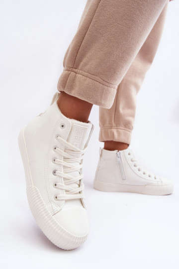 Chaussures de loisirs chauffées avec fermetures éclair de couleur blanche Big Star MM274017 2