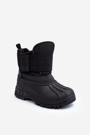 Bottes de neige enfant avec attaches adhésives chauffées noir Big Star MM374122