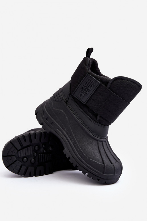 Bottes de neige enfant avec attaches adhésives chauffées noir Big Star MM374122 Bottes de neige enfant avec attaches adhésives chauffées noir Big Star MM374122