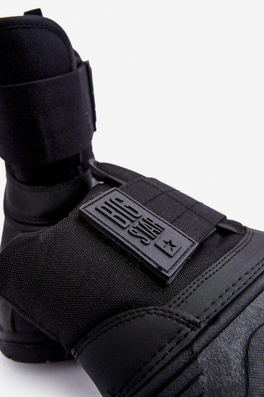 Bottes de neige enfant avec attaches adhésives chauffées noir Big Star MM374122 Bottes de neige enfant avec attaches adhésives chauffées noir Big Star MM374122