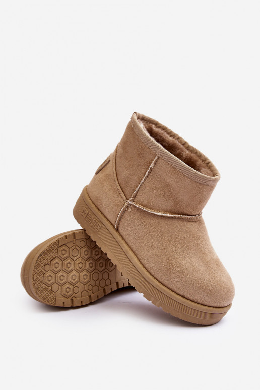Bottes de neige enfant réchauffées beige Big Star MM374056