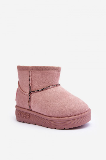Bottes de neige pour enfants chauffées avec fermetures éclair rose Big Star MM374101