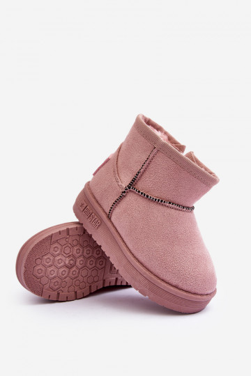 Bottes de neige pour enfants chauffées avec fermetures éclair rose Big Star MM374101 2