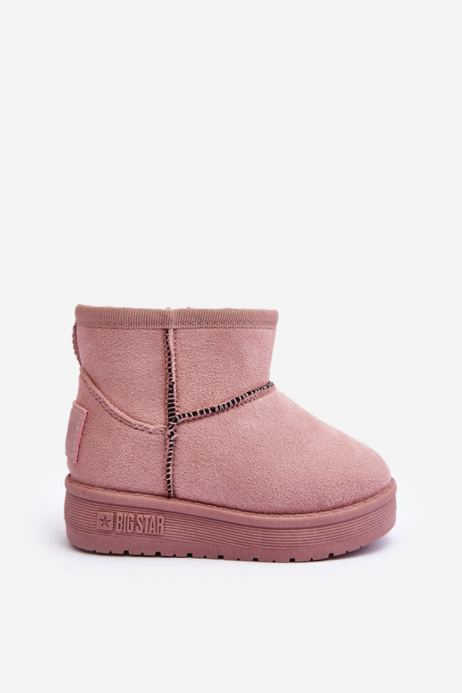 Bottes de neige pour enfants chauffées avec fermetures éclair rose Big Star MM374101 Bottes de neige pour enfants chauffées avec fermetures éclair rose Big Star MM374101