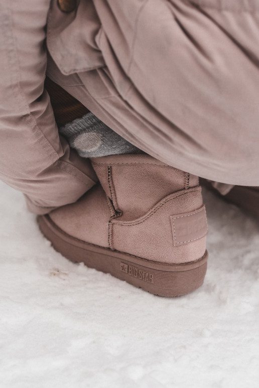Bottes de neige pour enfants chauffées avec fermetures éclair rose Big Star MM374101