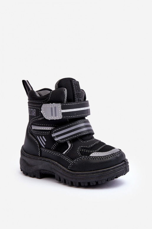 Bottes de neige chauffantes enfant à fermetures adhésives noir Big Star MM374129 Bottes de neige chauffantes enfant à fermetures adhésives noir Big Star MM374129