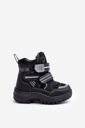 Bottes de neige chauffantes enfant à fermetures adhésives noir Big Star MM374129 2
