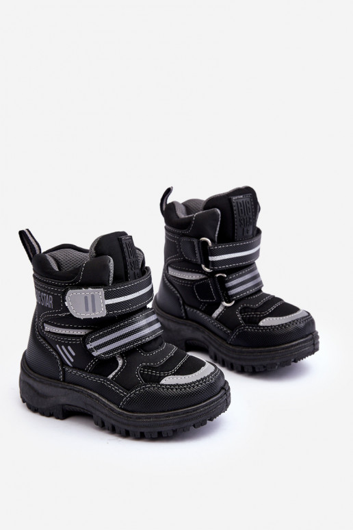 Bottes de neige chauffantes enfant à fermetures adhésives noir Big Star MM374129 Bottes de neige chauffantes enfant à fermetures adhésives noir Big Star MM374129