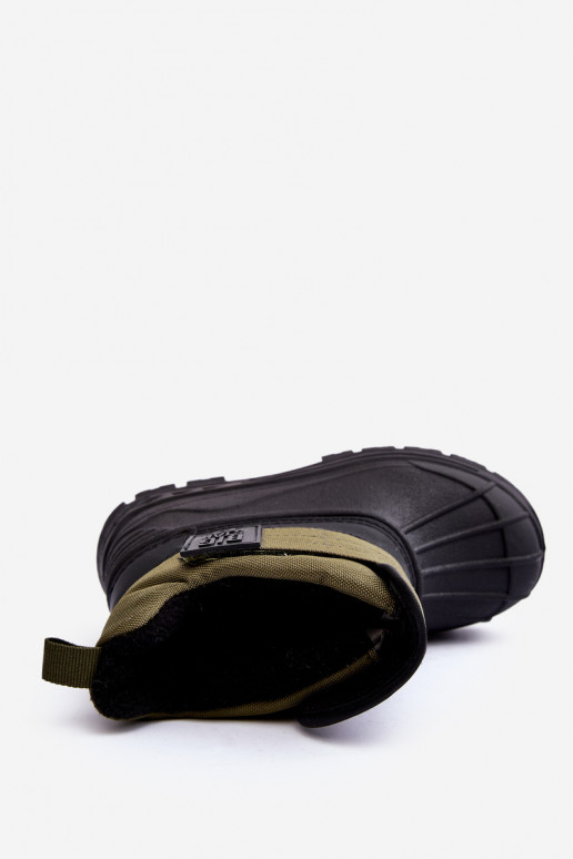 Bottes de neige enfant à fermetures adhésives réchauffées kaki Big Star MM374123 Bottes de neige enfant à fermetures adhésives réchauffées kaki Big Star MM374123