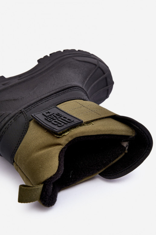 Bottes de neige enfant à fermetures adhésives réchauffées kaki Big Star MM374123 Bottes de neige enfant à fermetures adhésives réchauffées kaki Big Star MM374123