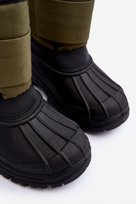 Bottes de neige enfant à fermetures adhésives réchauffées kaki Big Star MM374123 Bottes de neige enfant à fermetures adhésives réchauffées kaki Big Star MM374123