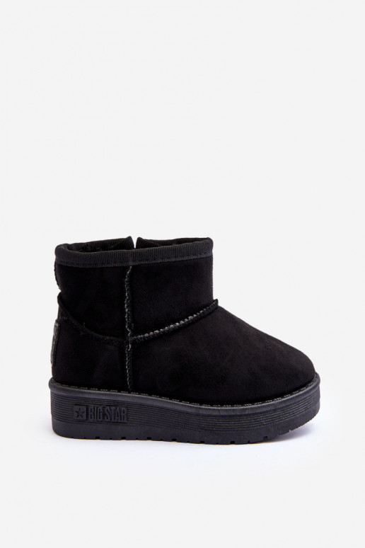Bottes de neige pour enfants chauffées avec fermetures éclair, noires Big Star MM374100