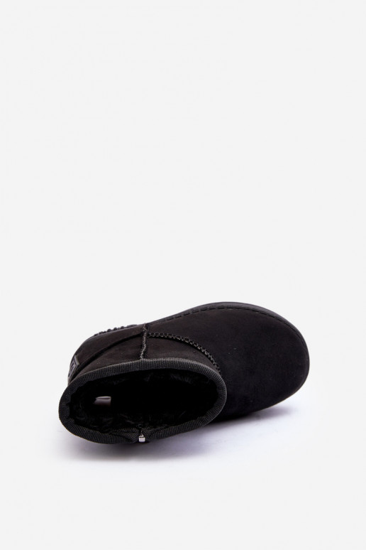 Bottes de neige pour enfants chauffées avec fermetures éclair, noires Big Star MM374100