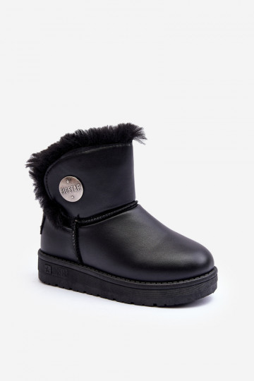 Bottes de neige pour enfants réchauffées avec intérieur en fourrure couleur noire Big Star MM374082