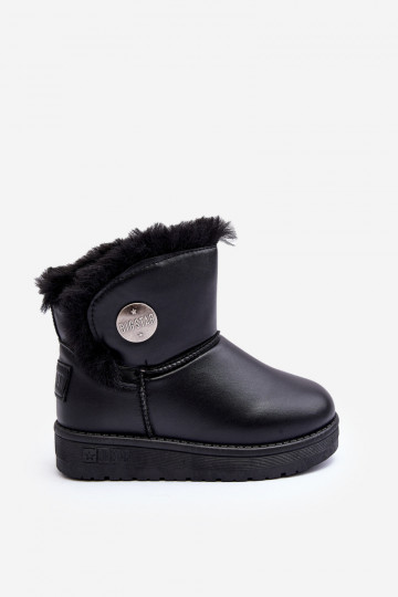 Bottes de neige pour enfants réchauffées avec intérieur en fourrure couleur noire Big Star MM374082 2