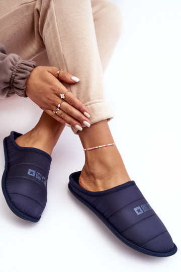 Chaussons modèle classique de couleur bleu foncé Big Star KK274601