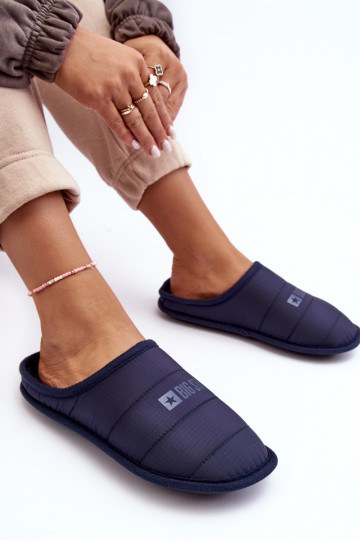 Chaussons modèle classique de couleur bleu foncé Big Star KK274601 2