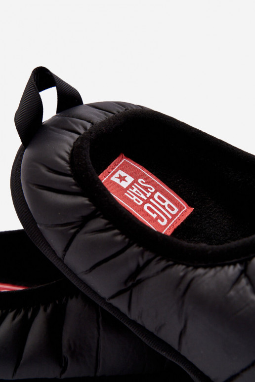 Chaussons d'échauffement d'un modèle résistant, noir Big Star KK174363 Chaussons d'échauffement d'un modèle résistant, noir Big Star KK174363