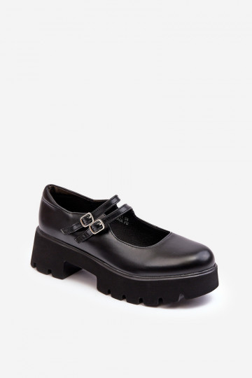 Chaussures à talons bas noires Saviwa