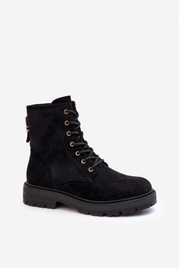 bottes avec fermetures éclair de couleur noire Ninsuni