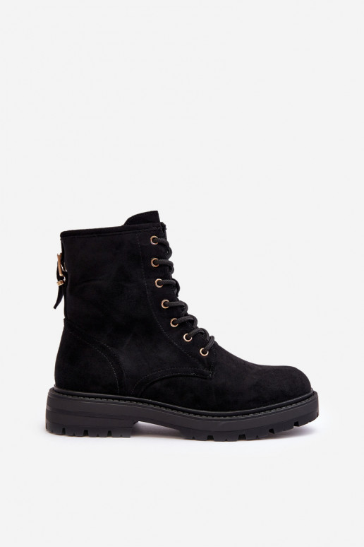bottes avec fermetures éclair de couleur noire Ninsuni