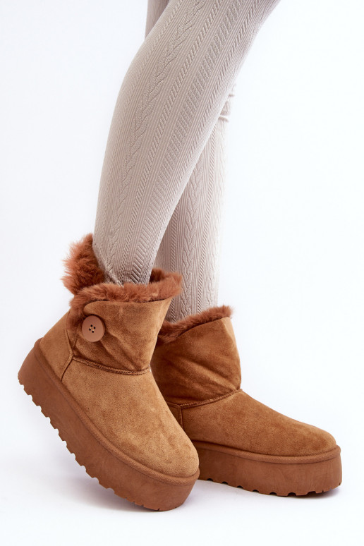 bottes de neige avec plateforme en fourrure marron Wikasem