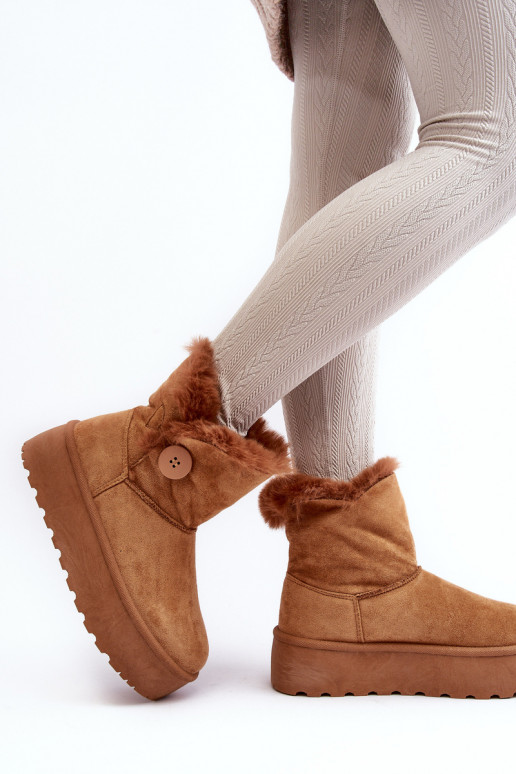 bottes de neige avec plateforme en fourrure marron Wikasem