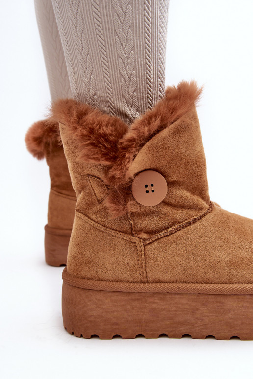 bottes de neige avec plateforme en fourrure marron Wikasem