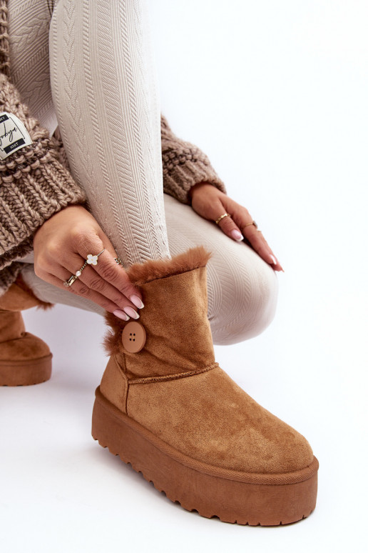 bottes de neige avec plateforme en fourrure marron Wikasem
