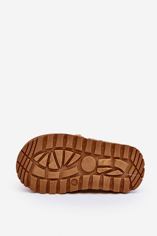 Chaussons enfant avec fourrure marron Birasta Chaussons enfant avec fourrure marron Birasta