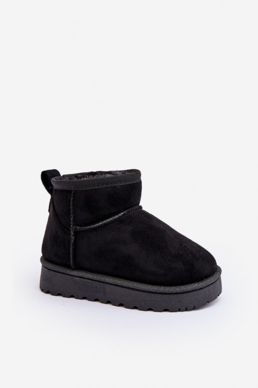 Bottes de neige pour enfants Bottes réchauffées de couleur noire Nallita