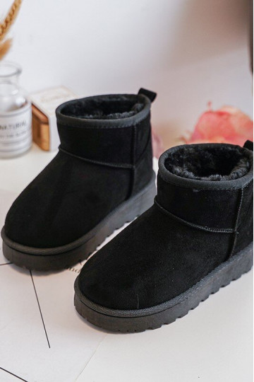Bottes de neige pour enfants Bottes réchauffées de couleur noire Nallita 2